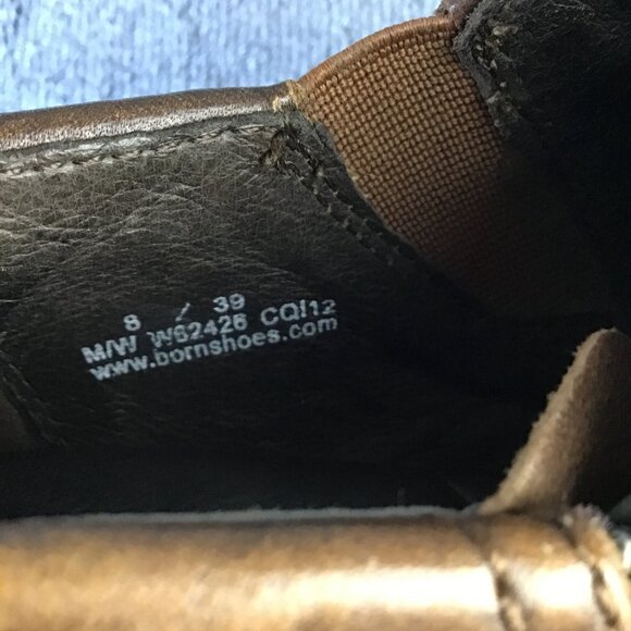 Born Distressed Brown Leather Booties Sz 8 - Picture 13 of 16